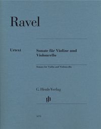 Produktbild: Maurice Ravel - Sonate f&uuml;r Violine und Violoncello