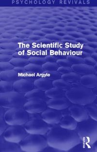 Produktbild: Argyle, M: The Scientific Study of Social Behaviour (Psychol