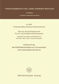 Produktbild: Untersuchung des Stabilit&auml;tsverhaltens von Torusschalen unter hydrostatischem Druck
