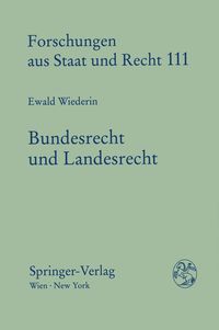 Produktbild: Bundesrecht und Landesrecht