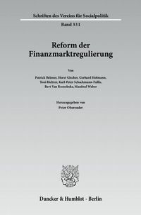 Bild vom Artikel Reform der Finanzmarktregulierung. vom Autor Peter Oberender