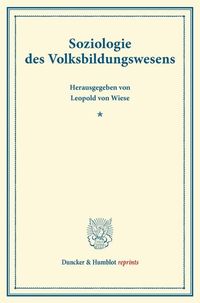 Produktbild: Soziologie des Volksbildungswesens.
