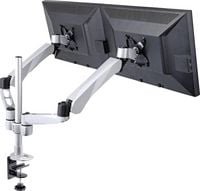 Produktbild: SpeaKa Professional Monitor-Tischhalterung SP-3947568 Flex 2 Display(s) 25,4cm (10") - 68,6cm (27") Schwarz, Silbe