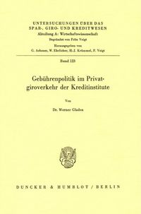 Produktbild: Geb&uuml;hrenpolitik im Privatgiroverkehr der Kreditinstitute.