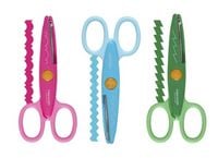 Produktbild: Fiskars Bastelutensilien f&uuml;r Kinder Kidzors Scheren, Zickzackschere, Wellenschere, 3er Set