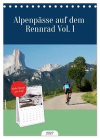 Produktbild: Tischplaner 2027 - Alpenp&auml;sse auf dem Rennrad Vol. 1 (A5 Tischkalender zum Aufstellen) CALVENDO