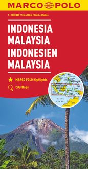 MARCO POLO Kontinentalkarte Indonesien, Malaysia 1:2 Mio. 