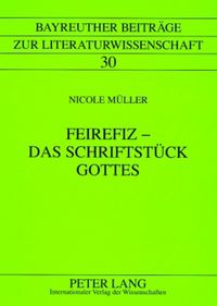 Produktbild: Feirefiz &ndash; Das Schriftst&uuml;ck Gottes