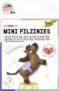 Produktbild: FOLIA Bastelartikel Mini Filzinies, 11 tlg., PFERD inkl. Anleitung, Bastelset f&uuml;r die Kleinen