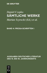 Produktbild: Prosa-Schriften I