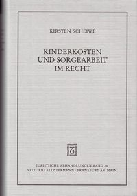 Produktbild: Kinderkosten und Sorgearbeit im Recht