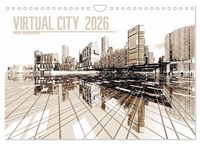 Produktbild: VIRTUAL CITY 2026 CH-Version (Wandkalender 2026 DIN A4 quer), CALVENDO Monatskalender