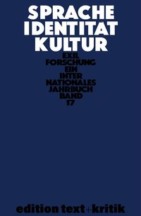 Produktbild: Sprache - Identit&auml;t - Kultur