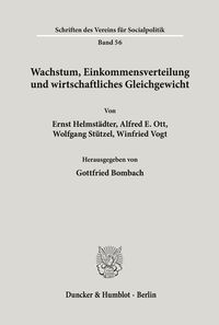 Produktbild: Wachstum, Einkommensverteilung und wirtschaftliches Gleichgewicht.