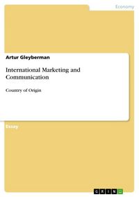 Produktbild: International Marketing and Communication