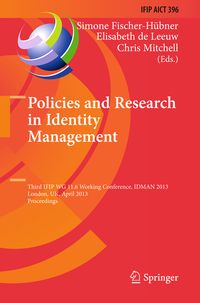 Produktbild: Policies and Research in Identity Management