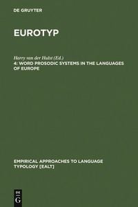 Produktbild: Word Prosodic Systems in the Languages of Europe