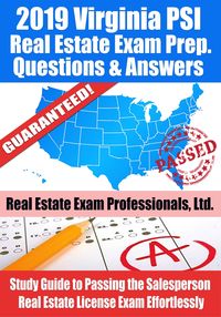 Produktbild: 2019 Virginia PSI Real Estate Exam Prep Questions, Answers & Explanations: Study Guide to Passing the Salesperson Real Estate License Exam Effortlessl