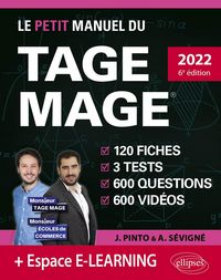 Produktbild: Le Petit Manuel du TAGE MAGE - 3 tests blancs + 120 fiches de cours + 600 questions + 600 vid&eacute;os