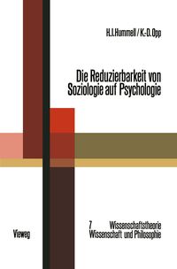 Produktbild: Die Reduzierbarkeit von Soziologie auf Psychologie