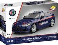 Produktbild: COBI-24654 - Alfa Romeo Giulia Quadrifoglio Carabinieri, Bausatz 1:35, 99 Klemmbausteine