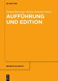 Produktbild: Auff&uuml;hrung und Edition