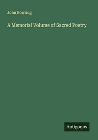 Produktbild: A Memorial Volume of Sacred Poetry