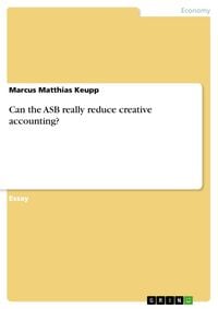 Produktbild: Can the ASB really reduce creative accounting?