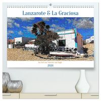 Produktbild: Lanzarote & La Graciosa - Im Stil von Vicent van Gogh (hochwertiger Premium Wandkalender 2026 DIN A2 quer), Kunstdruck in Hochglanz