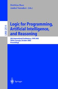 Produktbild: Logic for Programming, Artificial Intelligence, and Reasoning