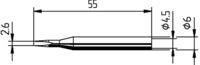 Produktbild: Ersa 0162KD L&ouml;tspitze Mei&szlig;elform, gerade Spitzen-Gr&ouml;&szlig;e 2.60mm Inhalt 1St.