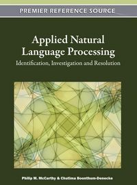Produktbild: Applied Natural Language Processing: Identification, Investigation and Resolution