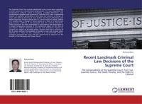 Produktbild: Recent Landmark Criminal Law Decisions of the Supreme Court