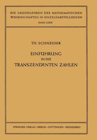 Produktbild: Einf&uuml;hrung in die Transzendenten Zahlen