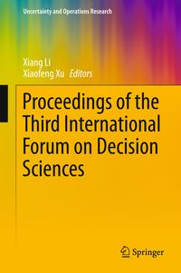Produktbild: Proceedings of the Third International Forum on Decision Sciences