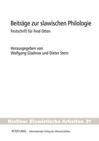 Produktbild: Beitr&auml;ge zur slawischen Philologie