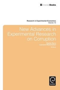 Produktbild: New Advances in Experimental Research on Corruption
