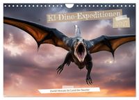 Produktbild: KI-Dino-Expeditionen Zw&ouml;lf Monate im Land der Saurier (Wandkalender 2027 DIN A4 quer), CALVENDO Monatskalender