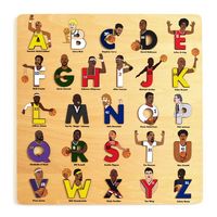 Produktbild: Basketball Legends Wooden Alphabet Puzzle