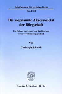 Produktbild: Die sogenannte Akzessoriet&auml;t der B&uuml;rgschaft.