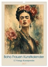 Produktbild: Boho Frauen Kunstkalender - 12 Vintage Kunstportr&auml;ts (Wandkalender 2027 DIN A3 hoch), CALVENDO Monatskalender