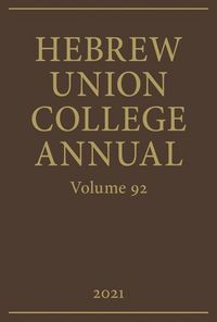 Produktbild: Hebrew Union College Annual Vol. 92 (2021)