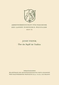 Produktbild: &Uuml;ber den Begriff der Tradition