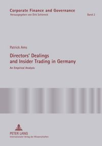 Produktbild: Directors&rsquo; Dealings and Insider Trading in Germany