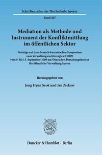 Produktbild: Mediation als Methode und Instrument der Konfliktmittlung im &ouml;ffentlichen Sektor.