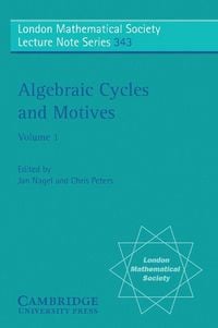 Produktbild: Algebraic Cycles and Motives, Volume 1