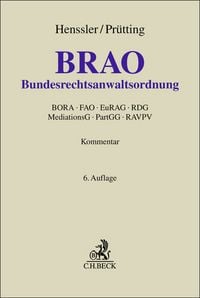 Produktbild: Bundesrechtsanwaltsordnung. BRAO