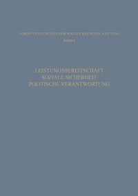 Produktbild: Leistungsbereitschaft, Soziale Sicherheit, Politische Verantwortung