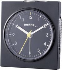 Produktbild: Techno Line Model Q schwarz Quarz Wecker Schwarz (matt) Alarmzeiten 1