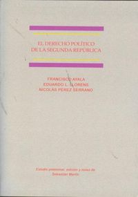 Produktbild: El derecho pol&iacute;tico de la Segunda Rep&uacute;blica